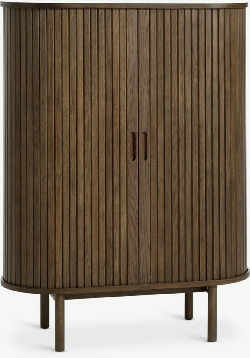 Cabinet LYNGVIG 90cm 2 tambour doors dark oak - Image 1