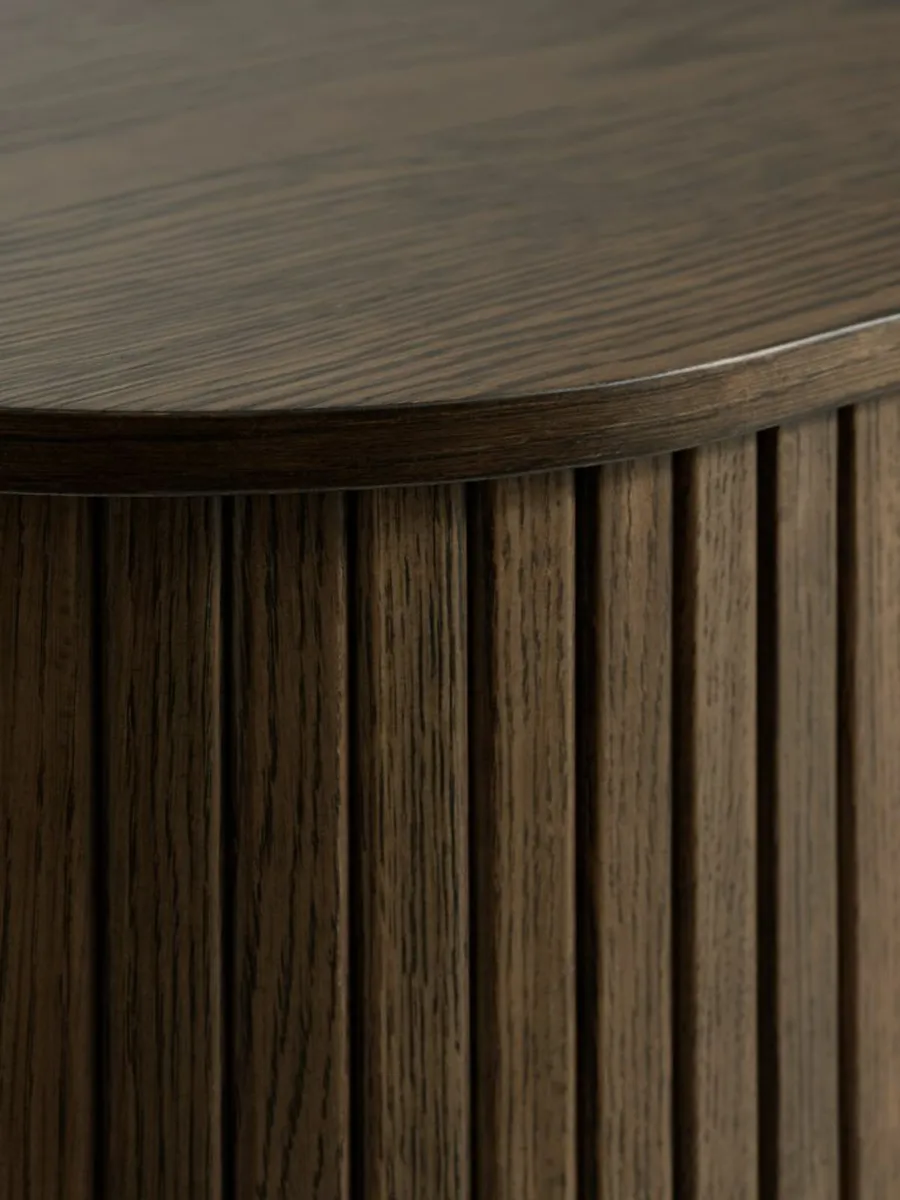 Cabinet LYNGVIG 90cm 2 tambour doors dark oak - Image 4
