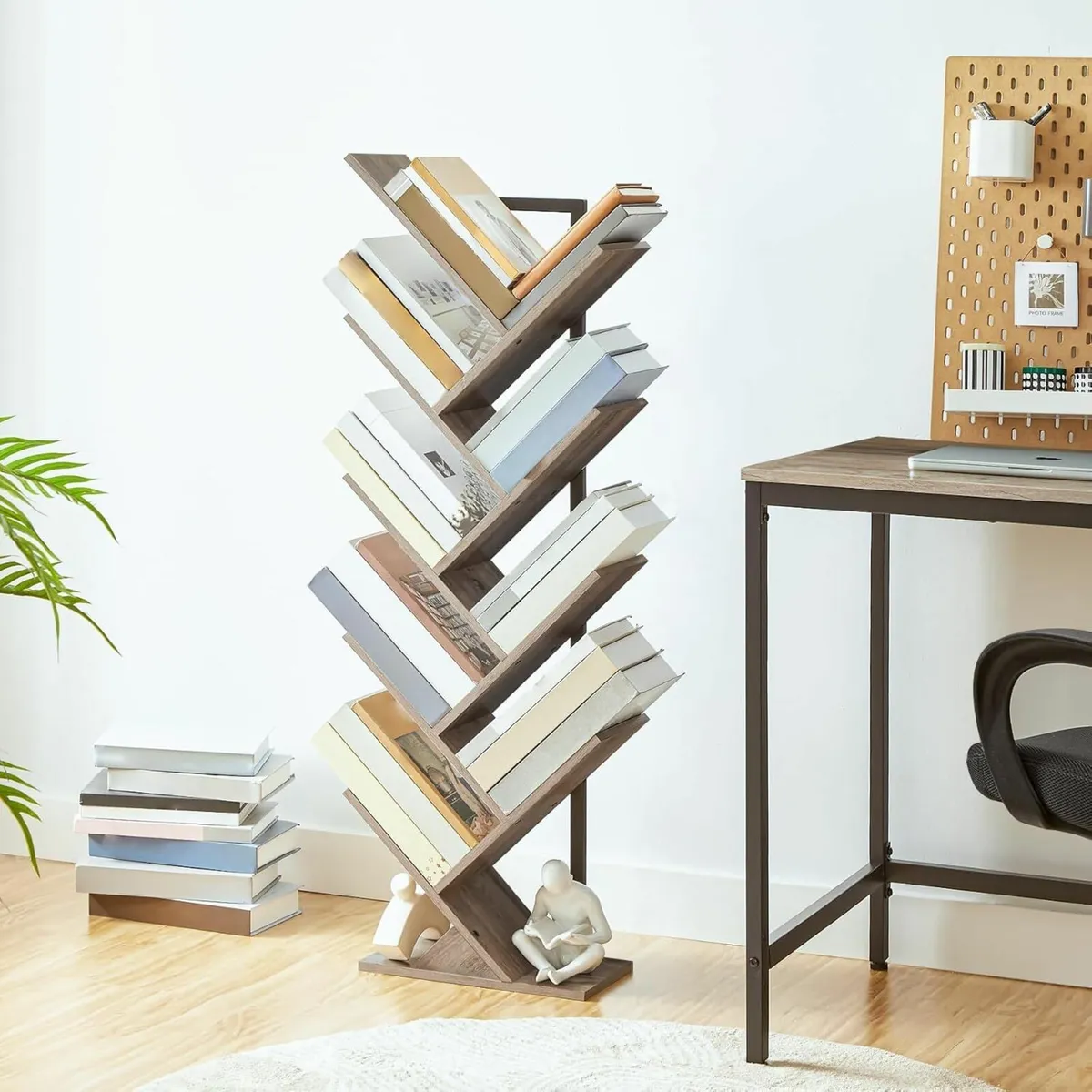 Tree Bookshelf Tall 9-Tier Floor Standing bookcase - Image 1