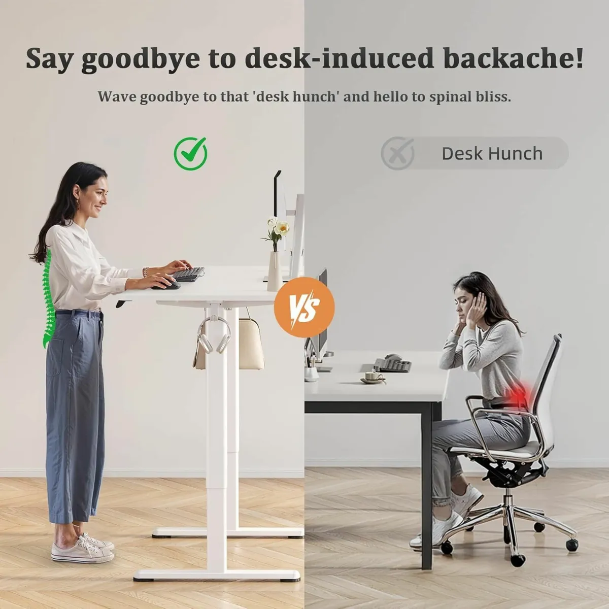 Standing Office Desk, Adjustable Height 120x60 cm - Image 4