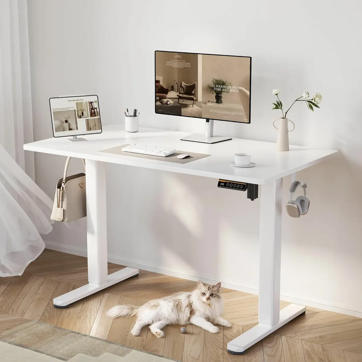 Standing Office Desk, Adjustable Height 120x60 cm - Image 1
