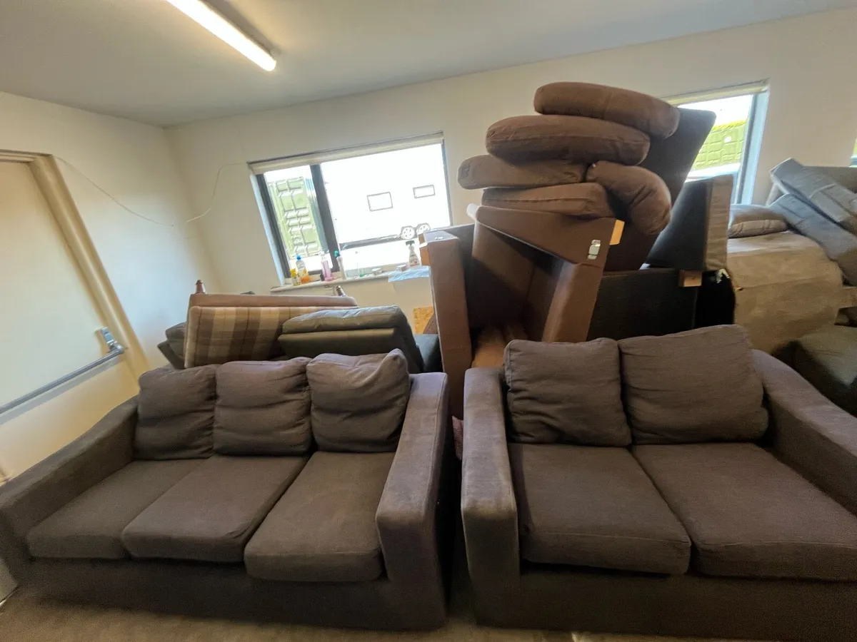 Grey sofa set 3+2 seater set delivery available - Image 2