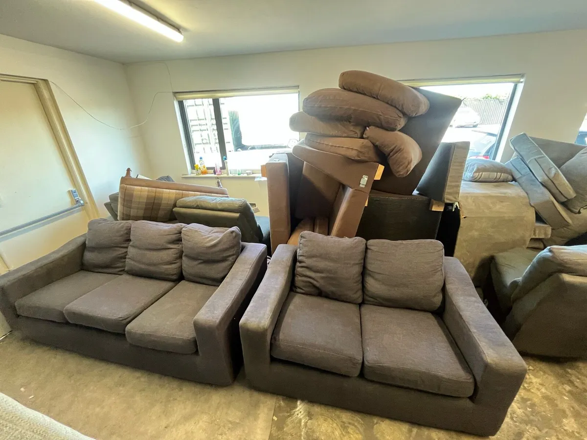 Grey sofa set 3+2 seater set delivery available - Image 3