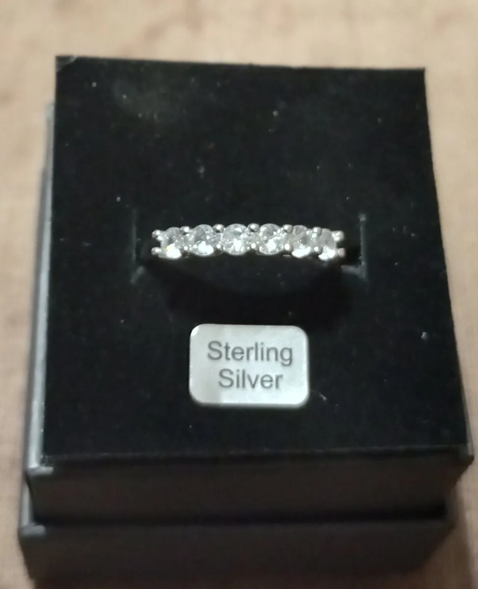 Sterling silver engagement ring - Image 1