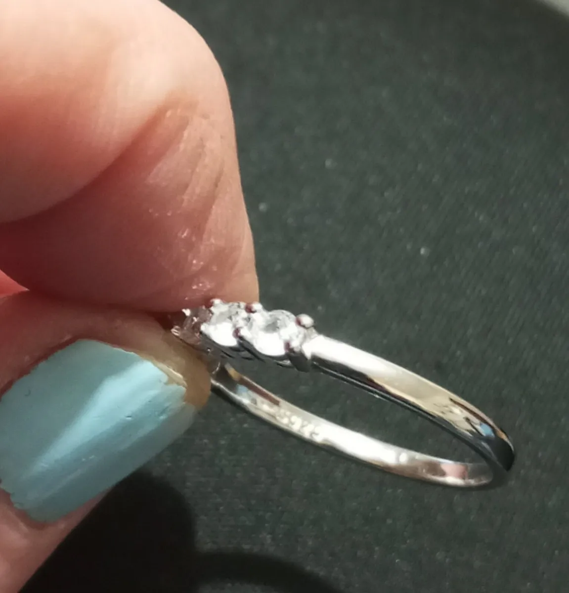 Sterling silver engagement ring - Image 4