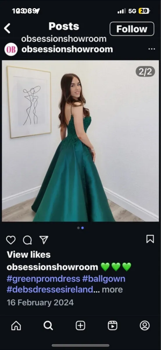 Green Debs Dress - Image 3