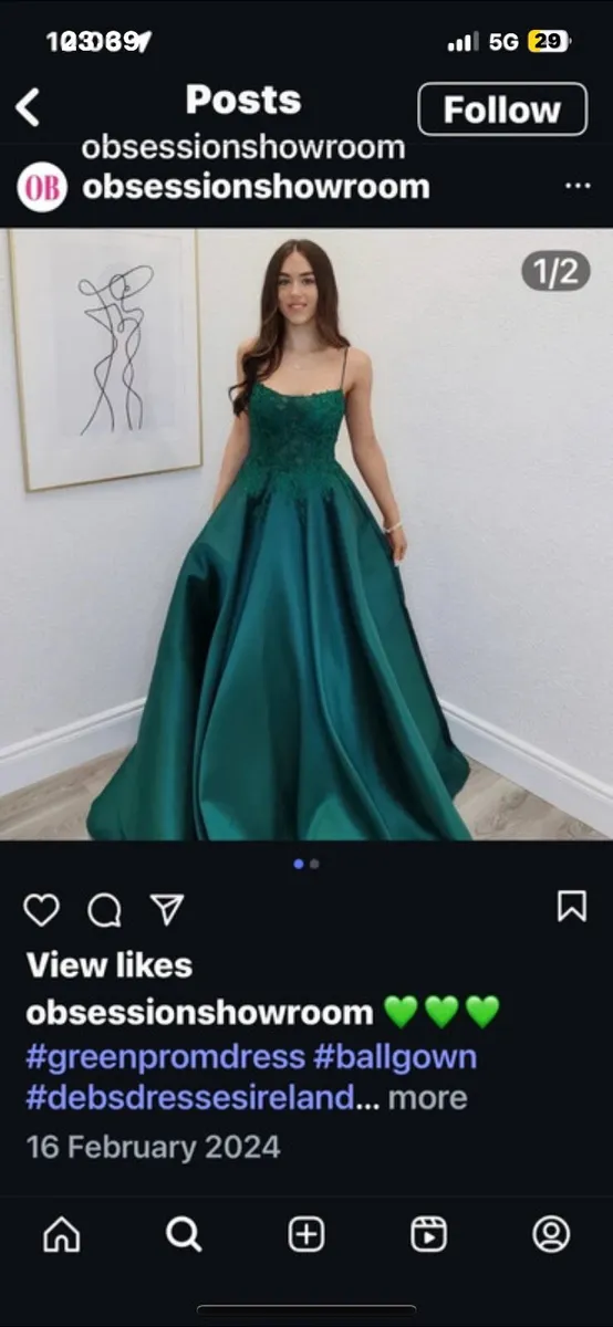 Green Debs Dress - Image 4
