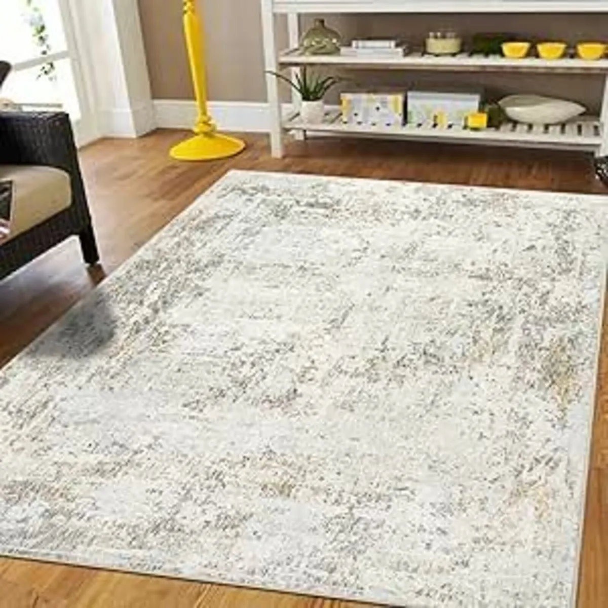 Beige Abstract Rug 120x180cm Living Room Office - Image 2