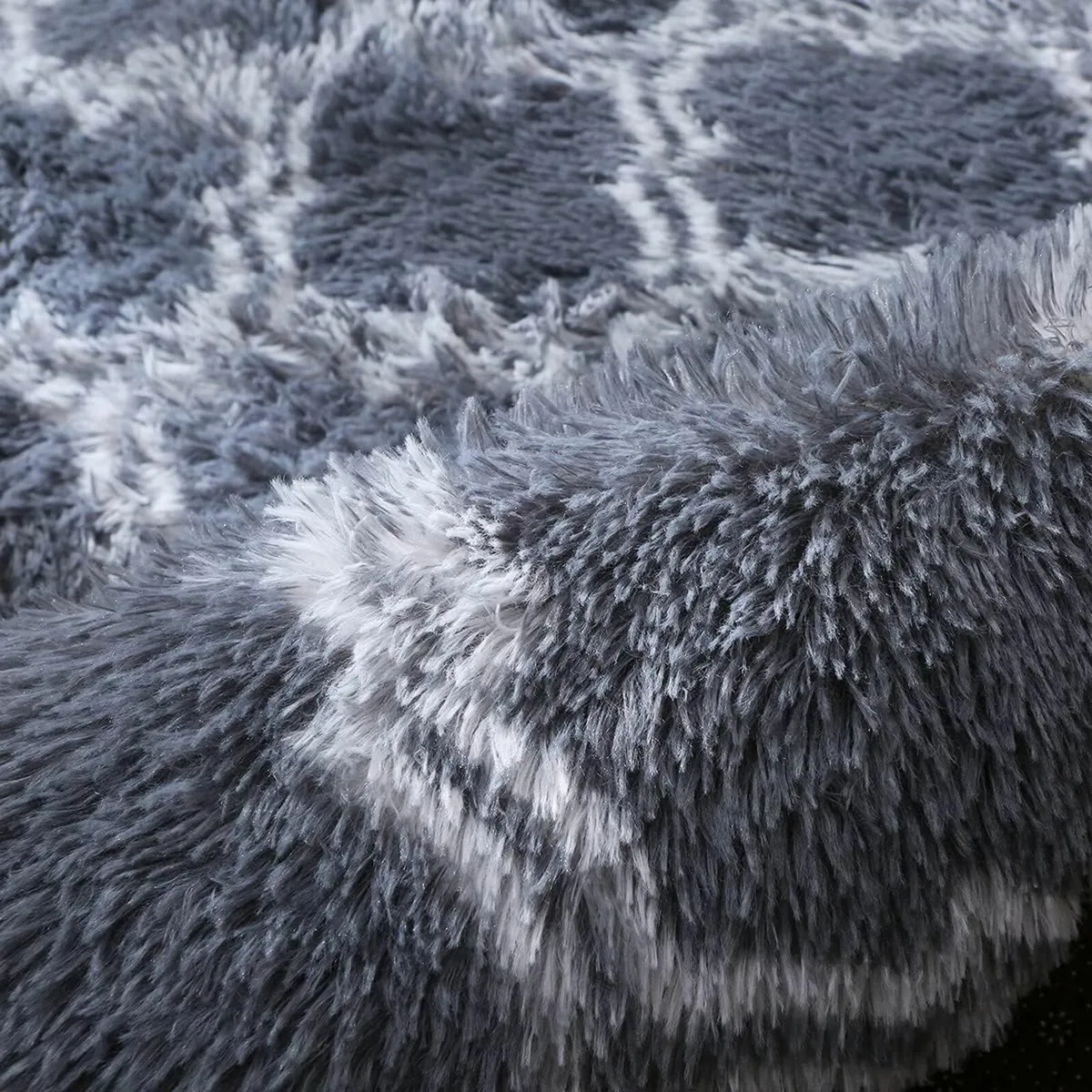 Shaggy Grey Anti Slip Rug Large Fluffy 80x200cm - Image 4