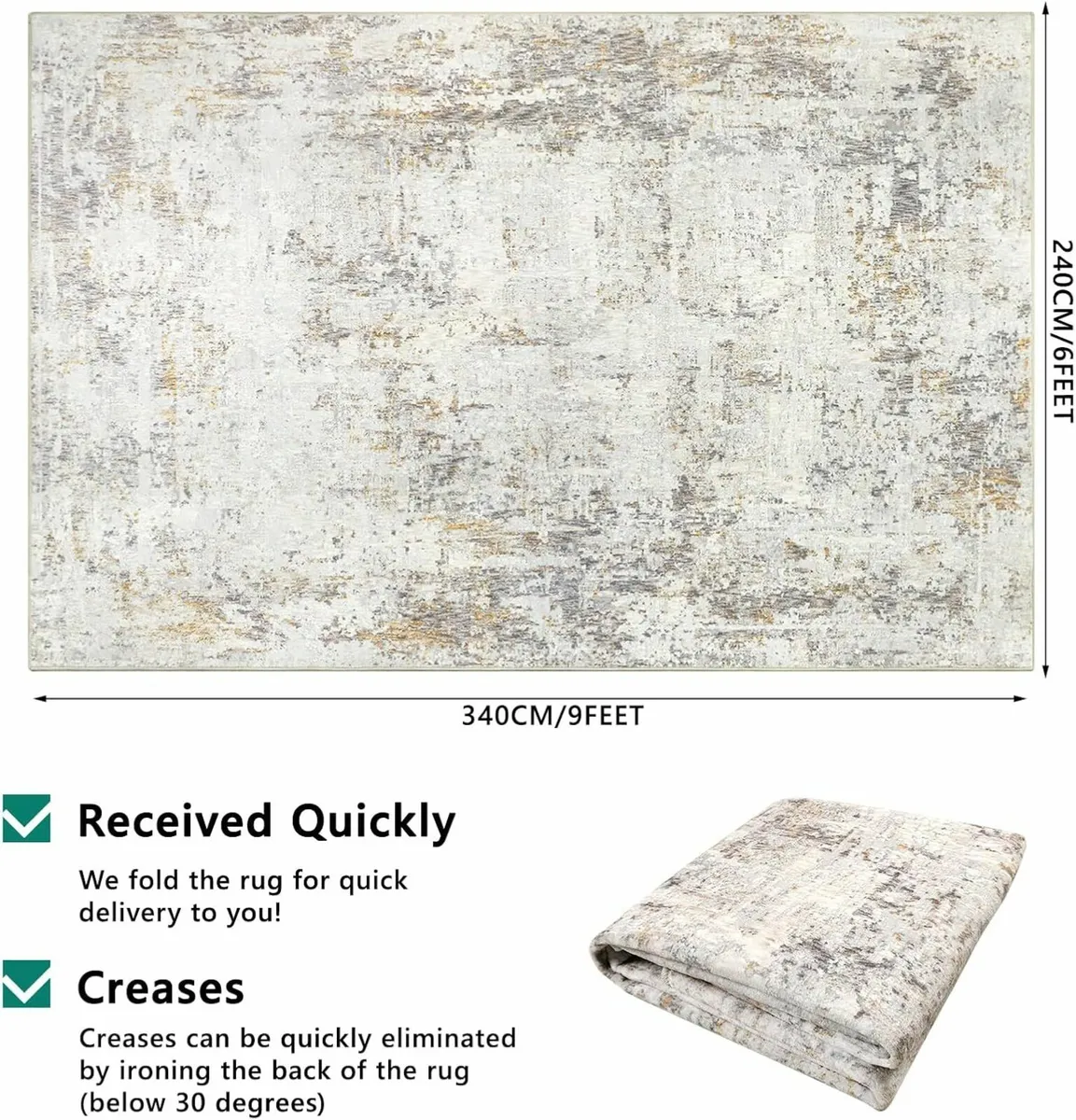 240x340cm Large Modern Abstract Rugs Living Room - Image 2