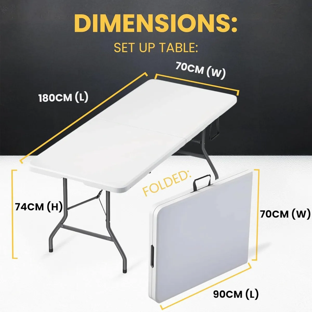 Folding Heavy Duty Outdoor BBQ Picnic 180cm - Image 2