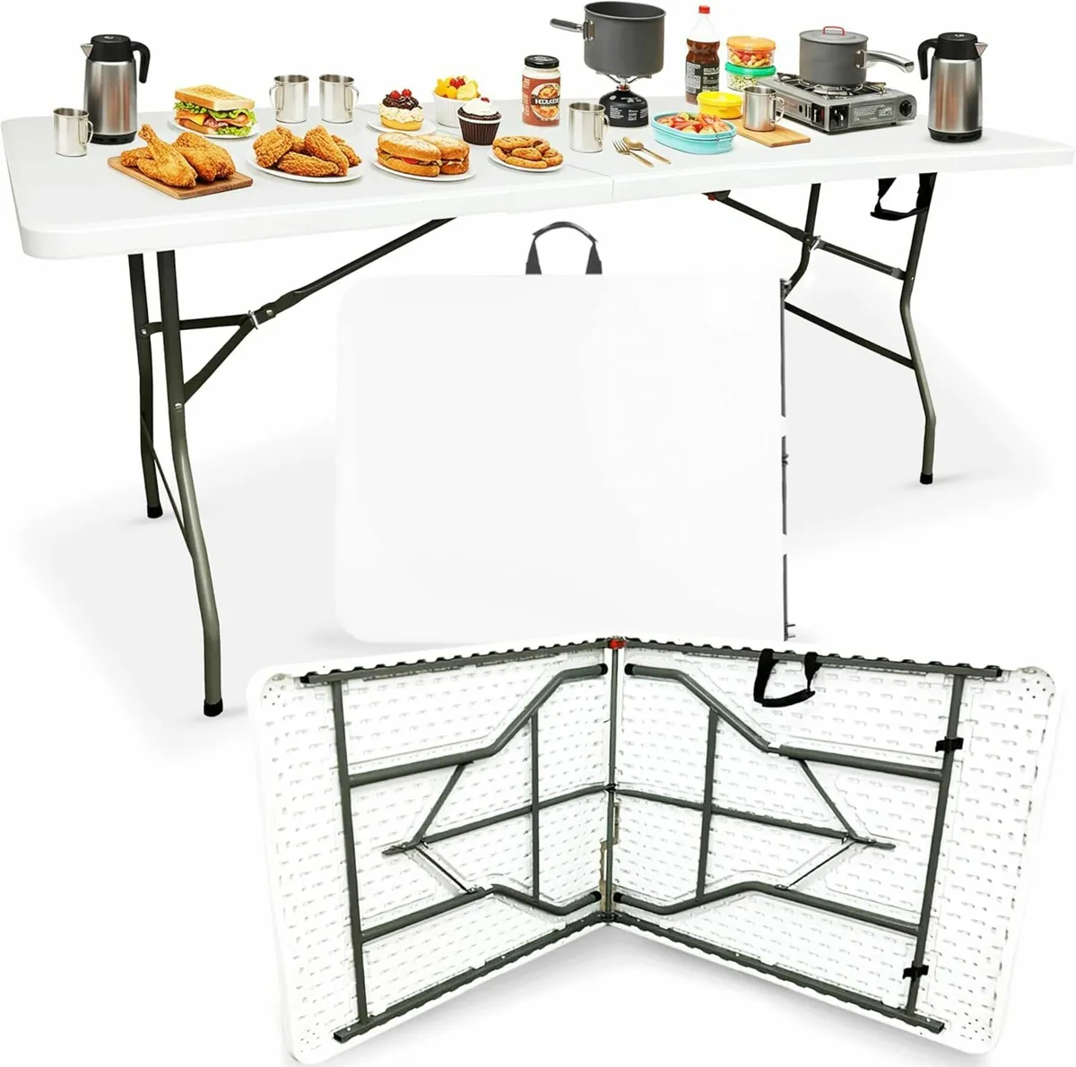 Folding Heavy Duty Outdoor BBQ Picnic 180cm - Image 1