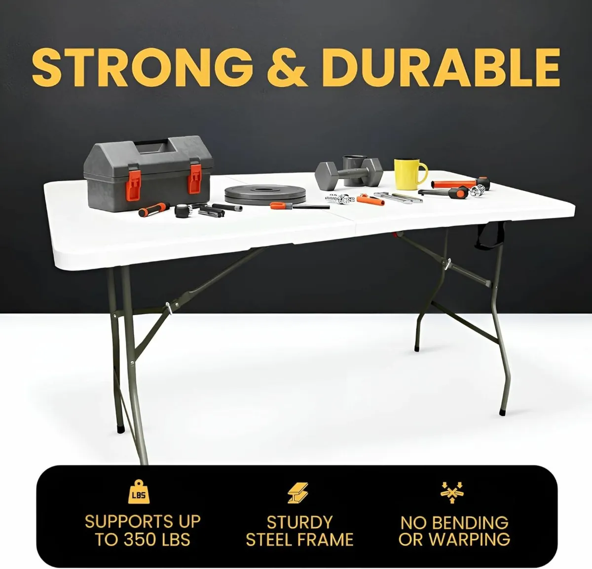 Folding Heavy Duty Outdoor BBQ Picnic 180cm - Image 4