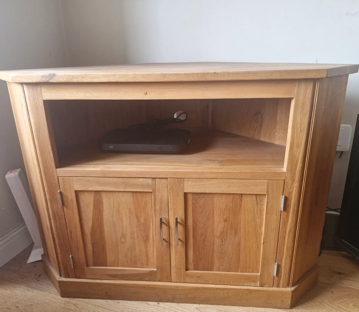 Solid Oak TV unit for sale - Image 1