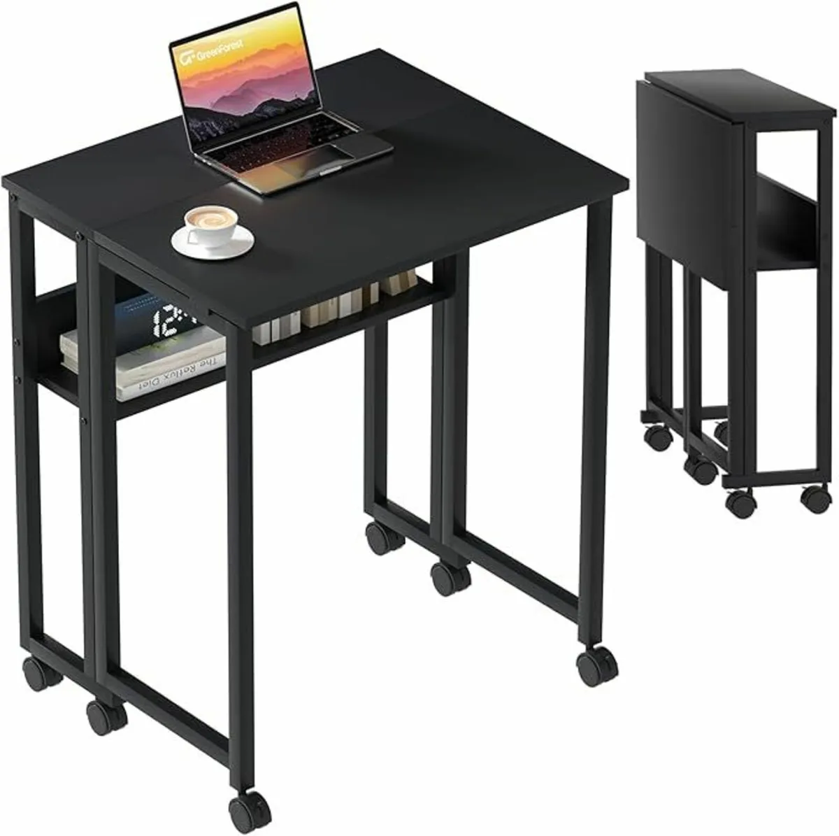 Small Folding Desk Storage Shelf 63 cm side table - Image 3