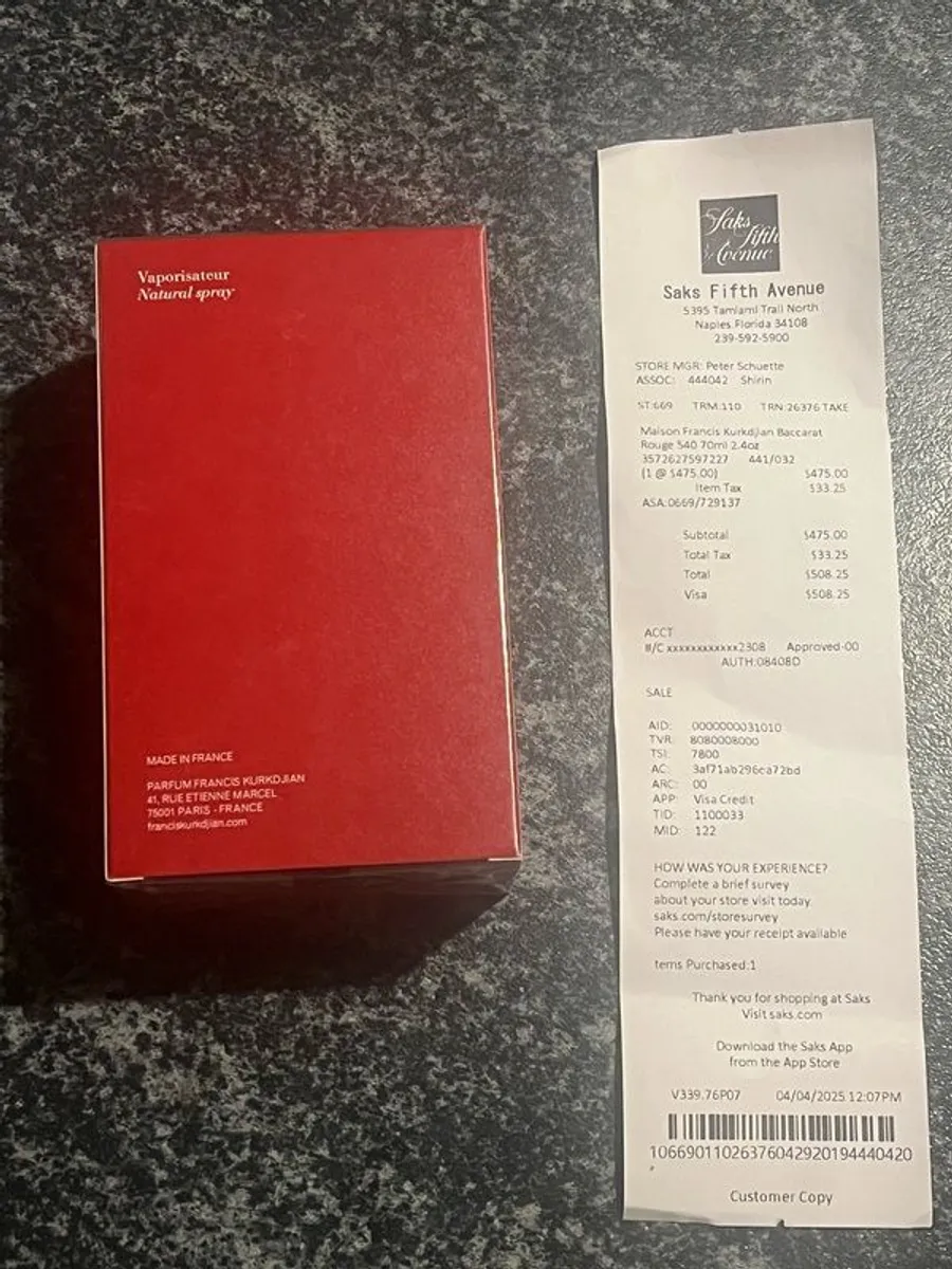Maison Francis Kurkdjian Baccarat rouge 540 (EDP) 70mL - Image 1
