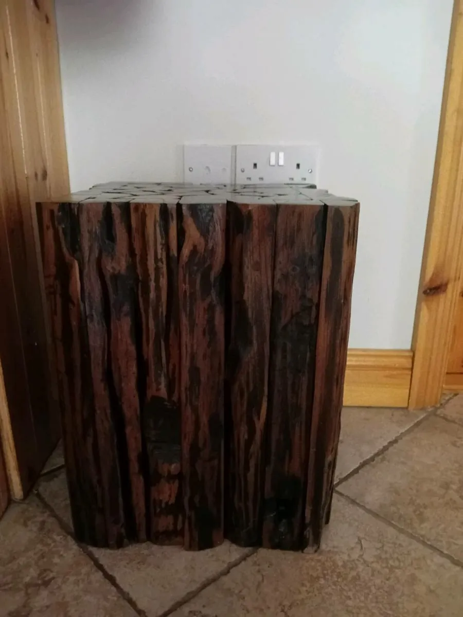 Solid Wood Block Table/Stool - Image 1