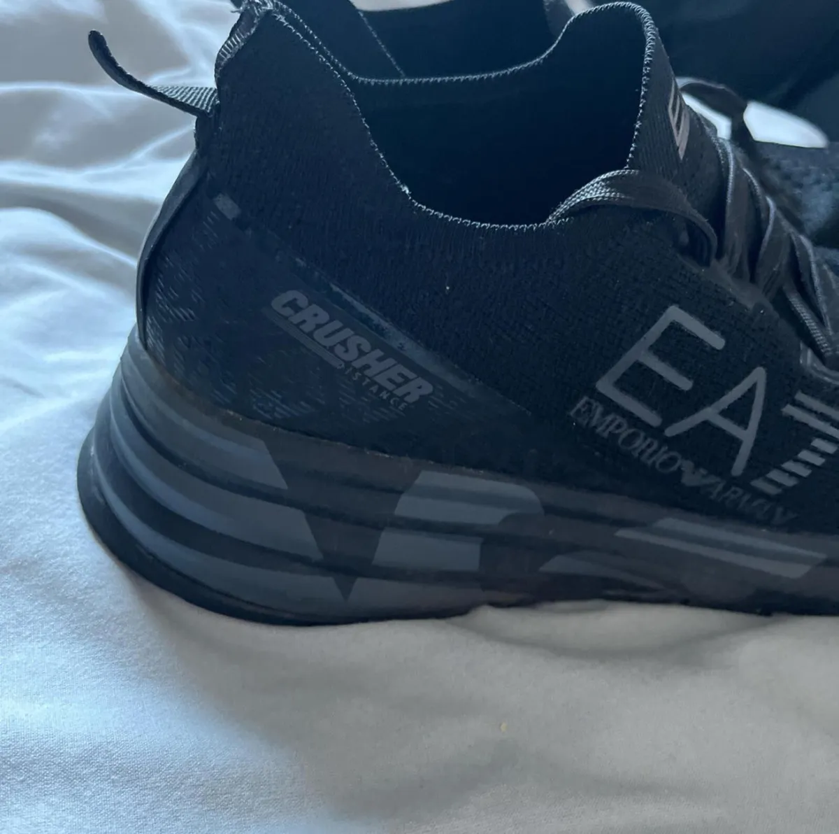 Black Armani crusher distance knit sneakers - Image 3