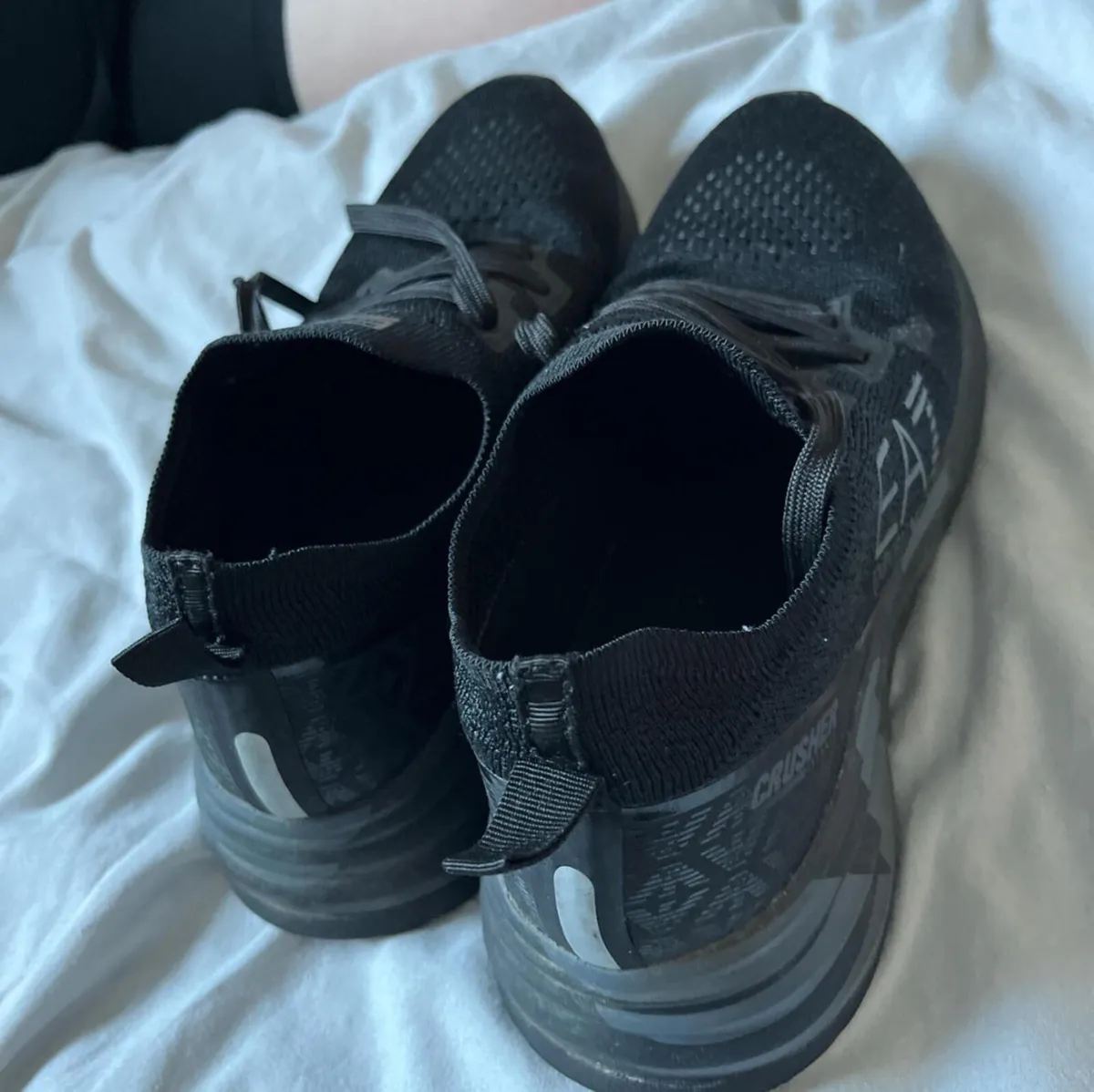 Black Armani crusher distance knit sneakers - Image 4