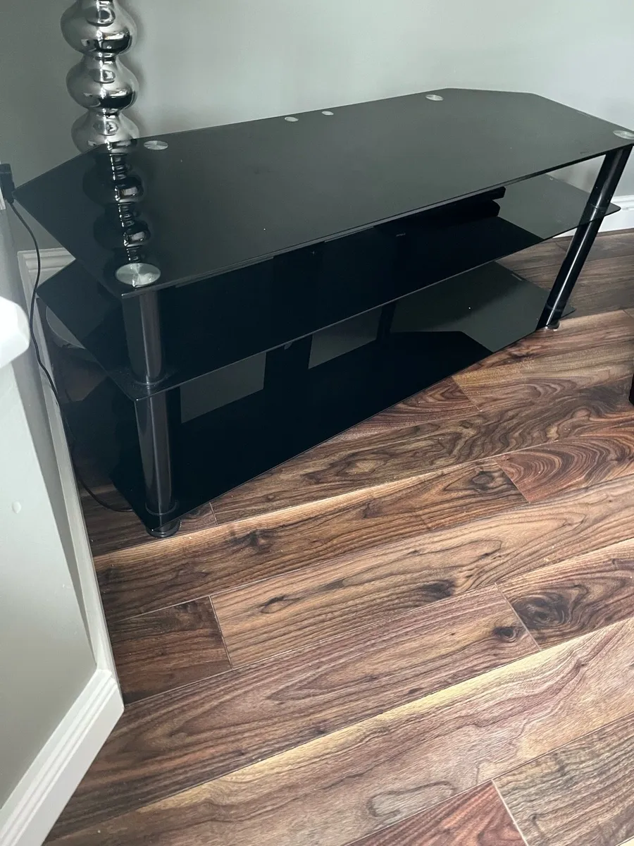 Black Glass Tv Stand - Image 2
