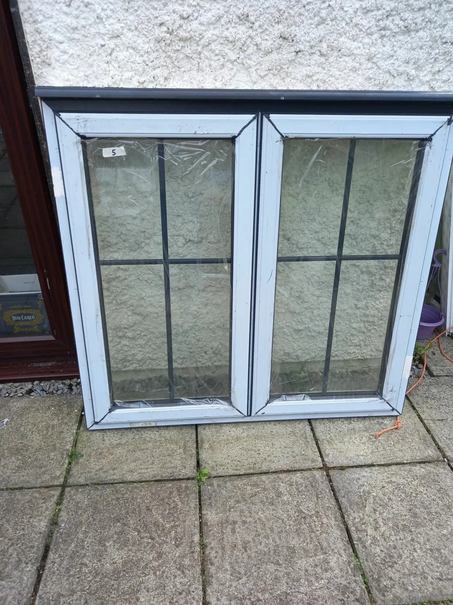 Grey  UPVC / PVC Double glazed window NEW