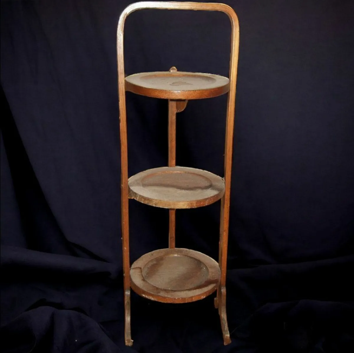 Vintage Wooden Folding Cake/Plant Stand - Image 1