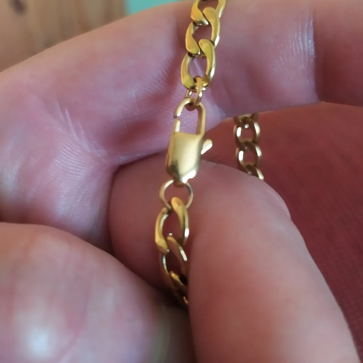 Beautiful Figaro chain pvd gold. 24 inch . - Image 1