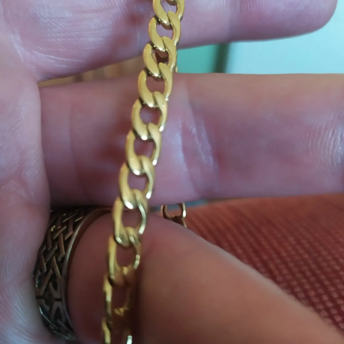 Beautiful Figaro chain pvd gold. 24 inch . - Image 2