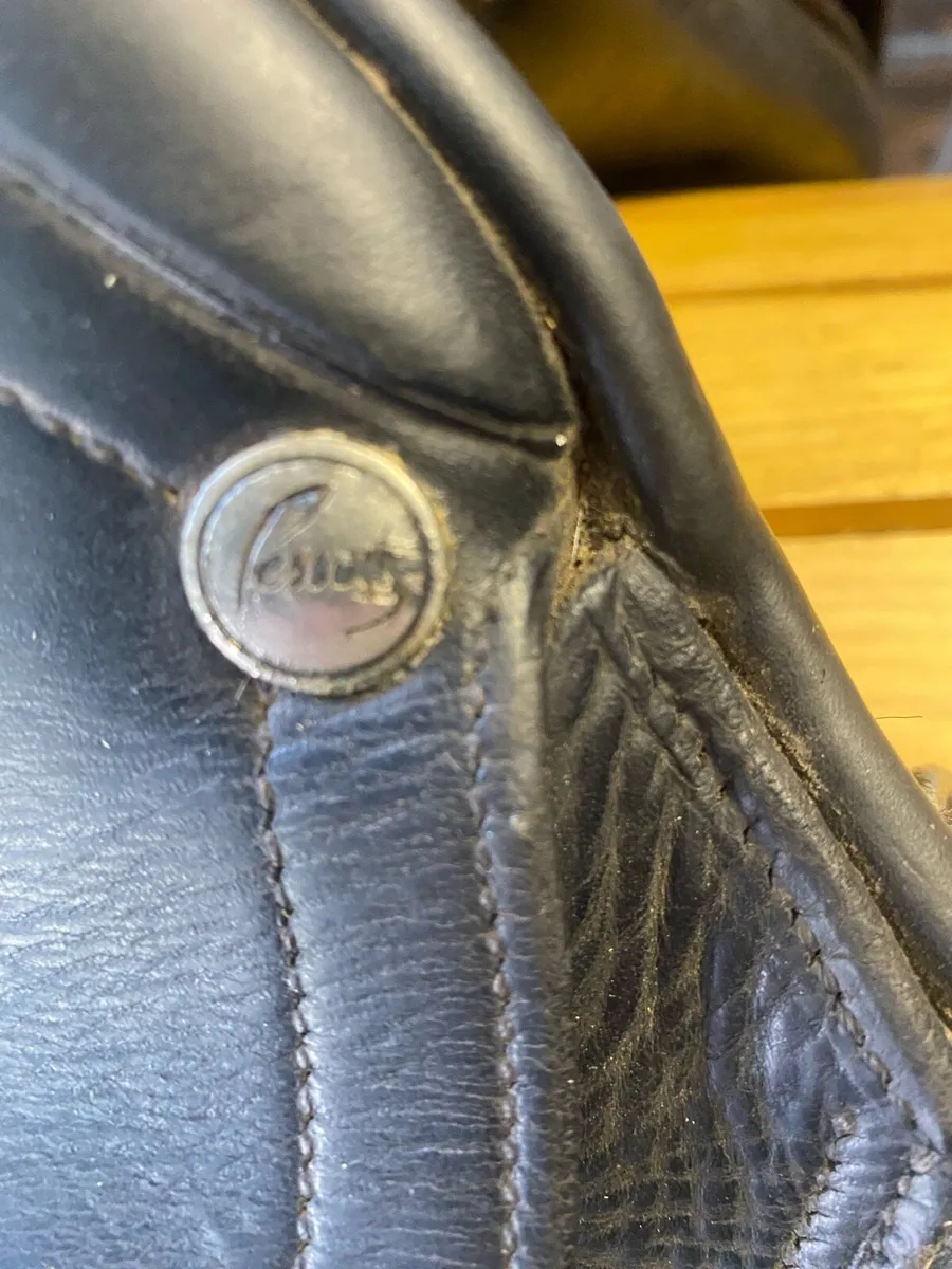 16.5 “ Pessoa black Leather saddle - Image 3
