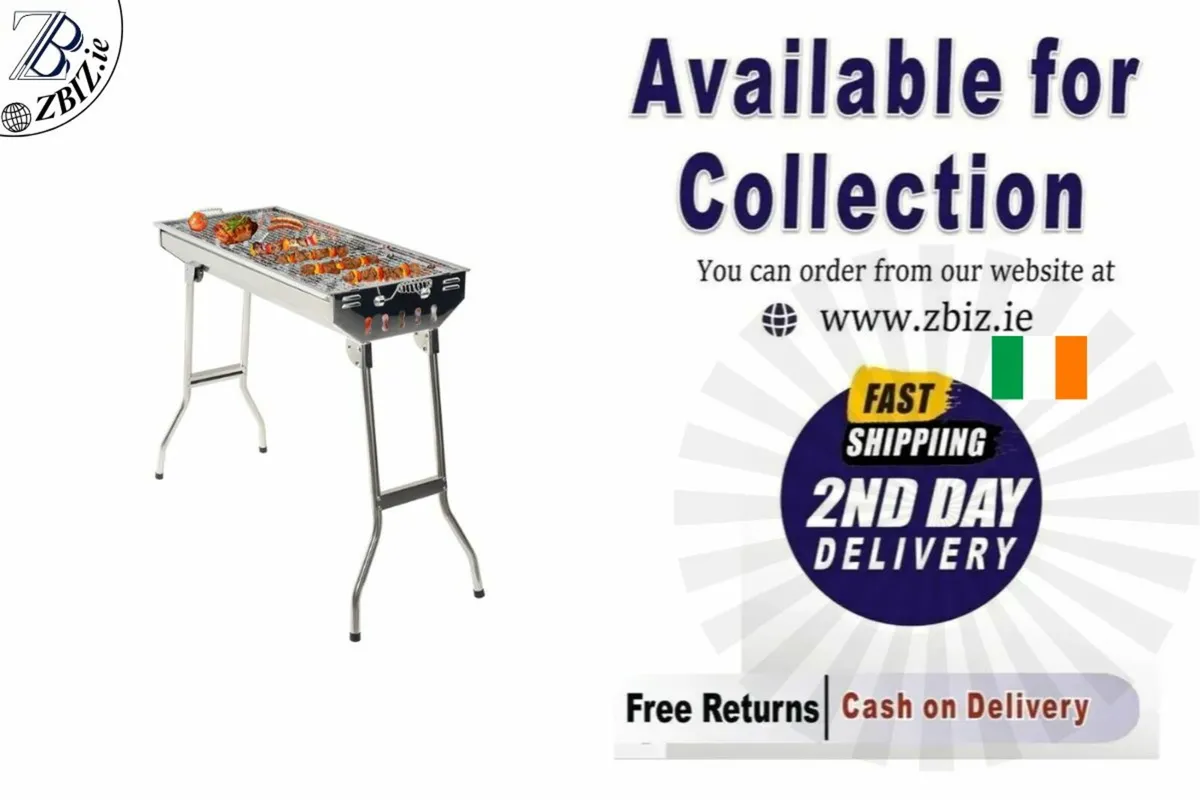 Barbecue Grill Portable Foldable Stainless Steel - Image 1