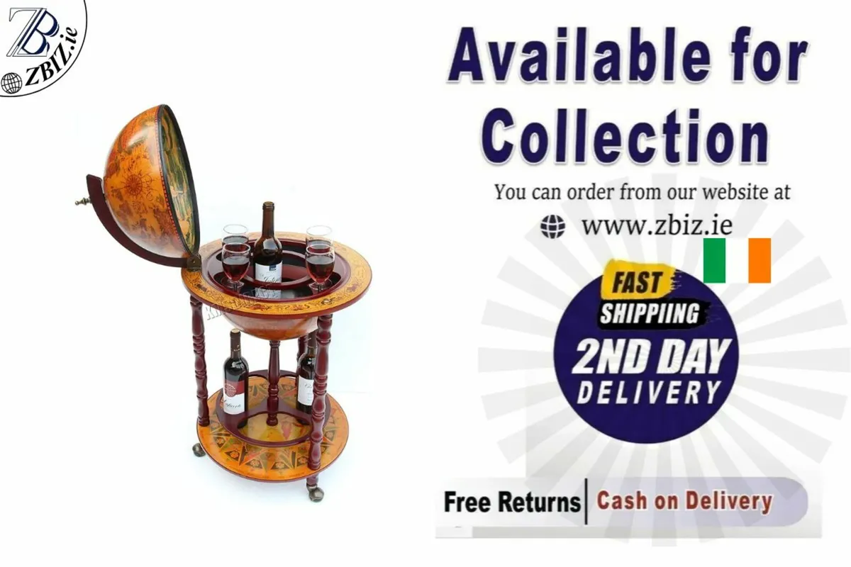 Antique Globe Shape Bar 360mm Mini Drink Bar - Image 1
