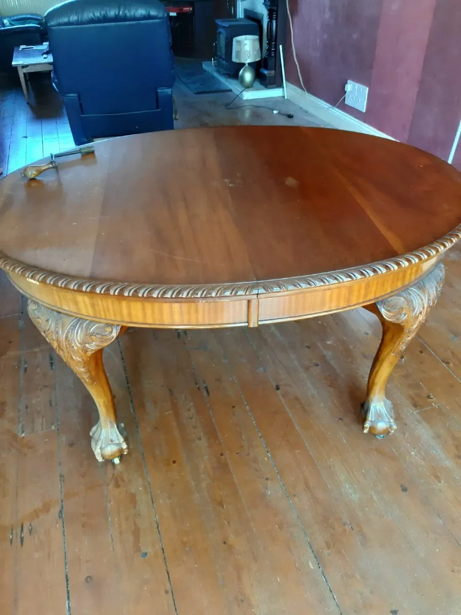 Large antique dining room table - Image 3