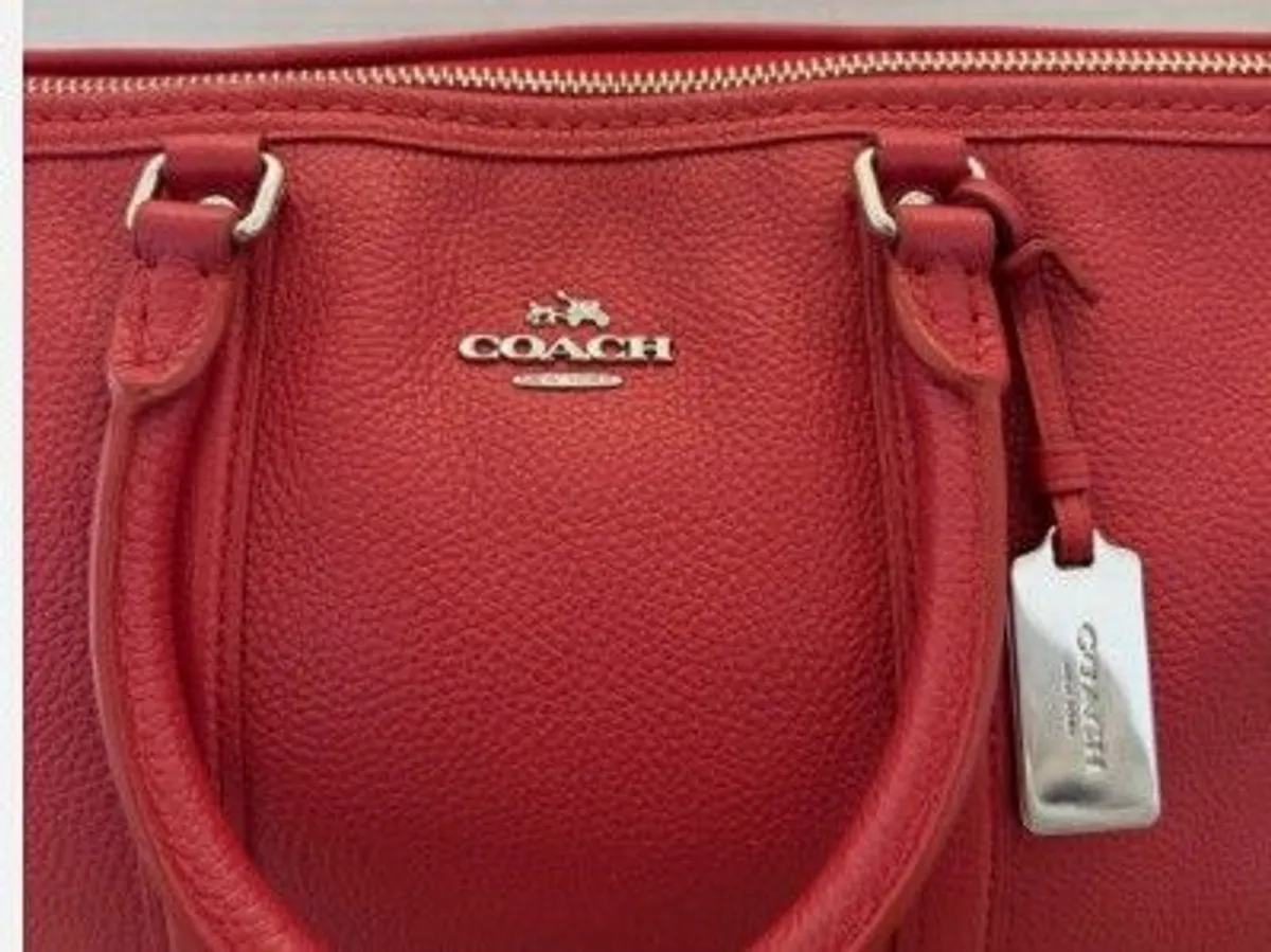Coach Central Satchel Bag in True Red. - Image 2