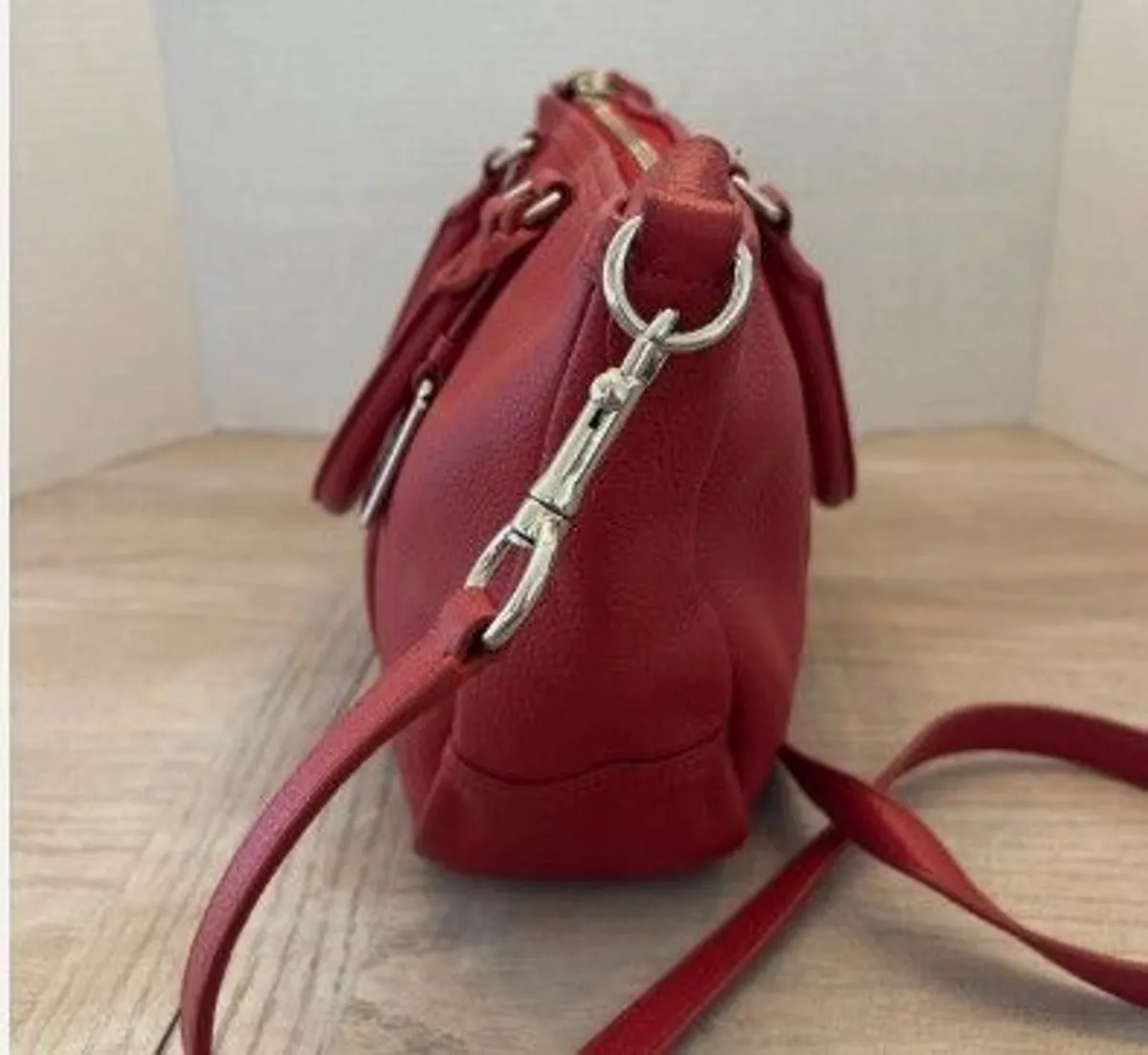 Coach Central Satchel Bag in True Red. - Image 4
