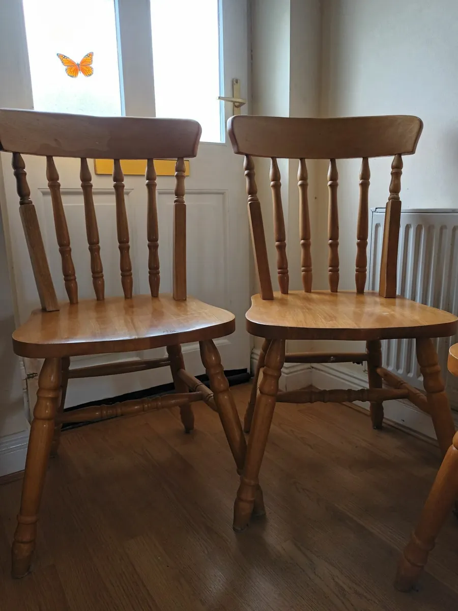4 Wooden Chairs Kitchen / Dining - Image 2
