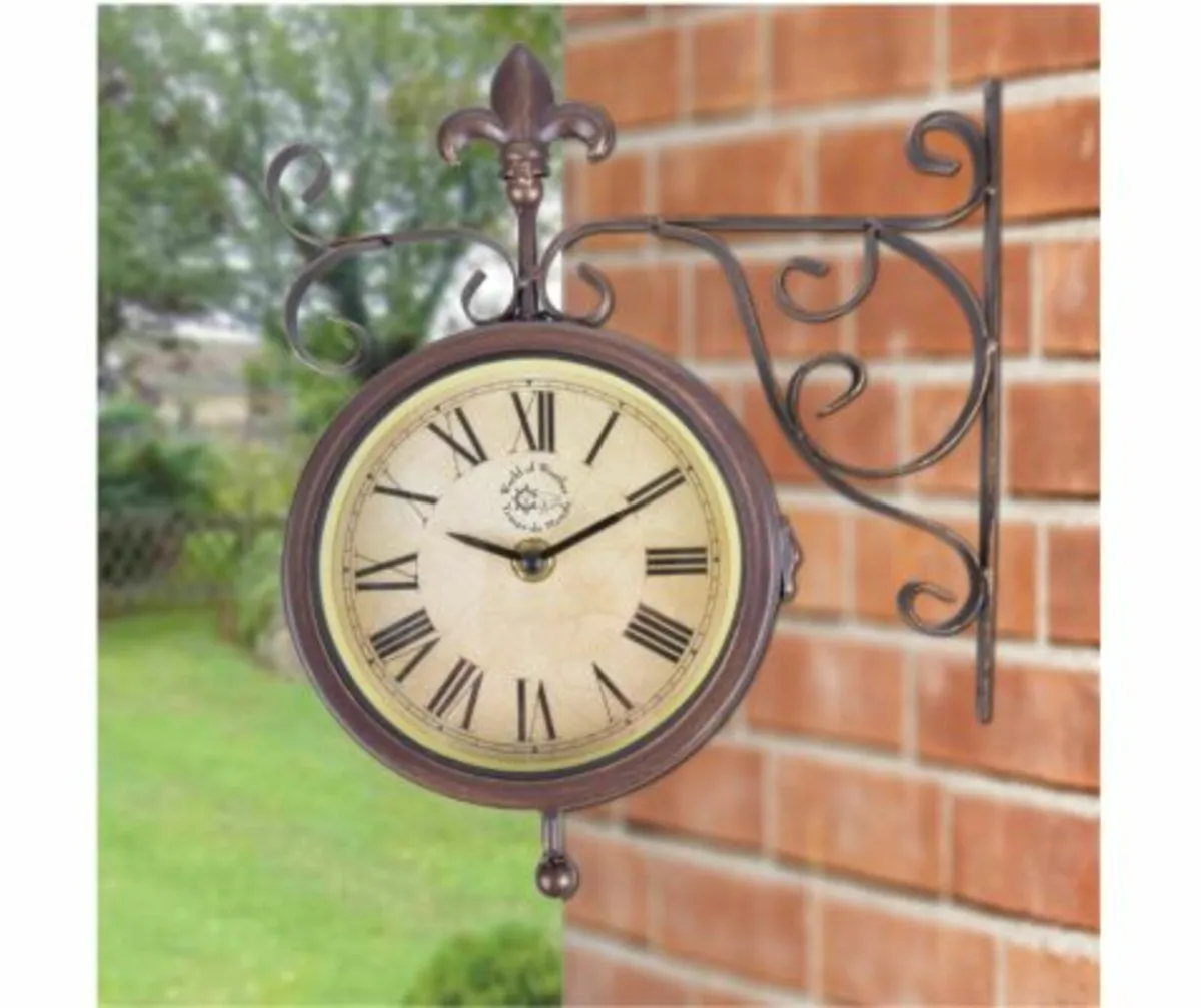 Garden Stationclock + thermometer - Image 1