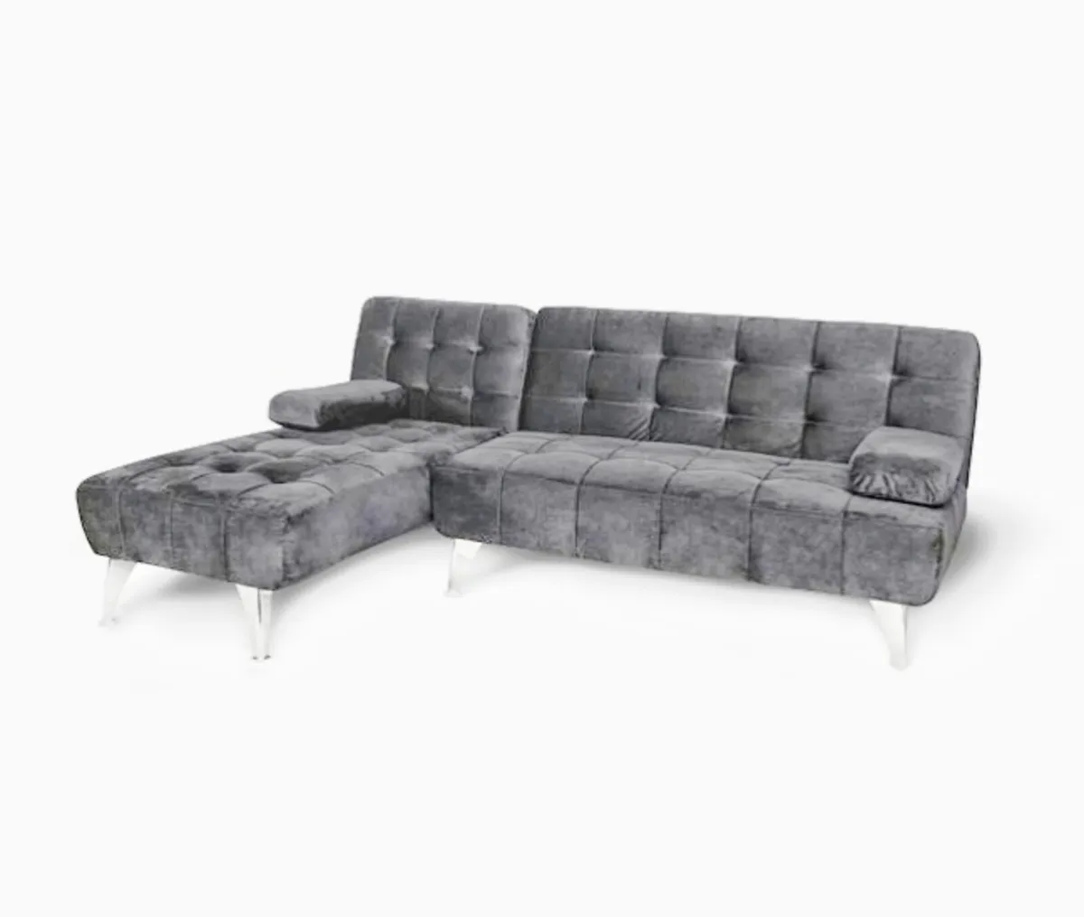 Comfortable Light Grey Chaise Sofa Bed Home - Image 3