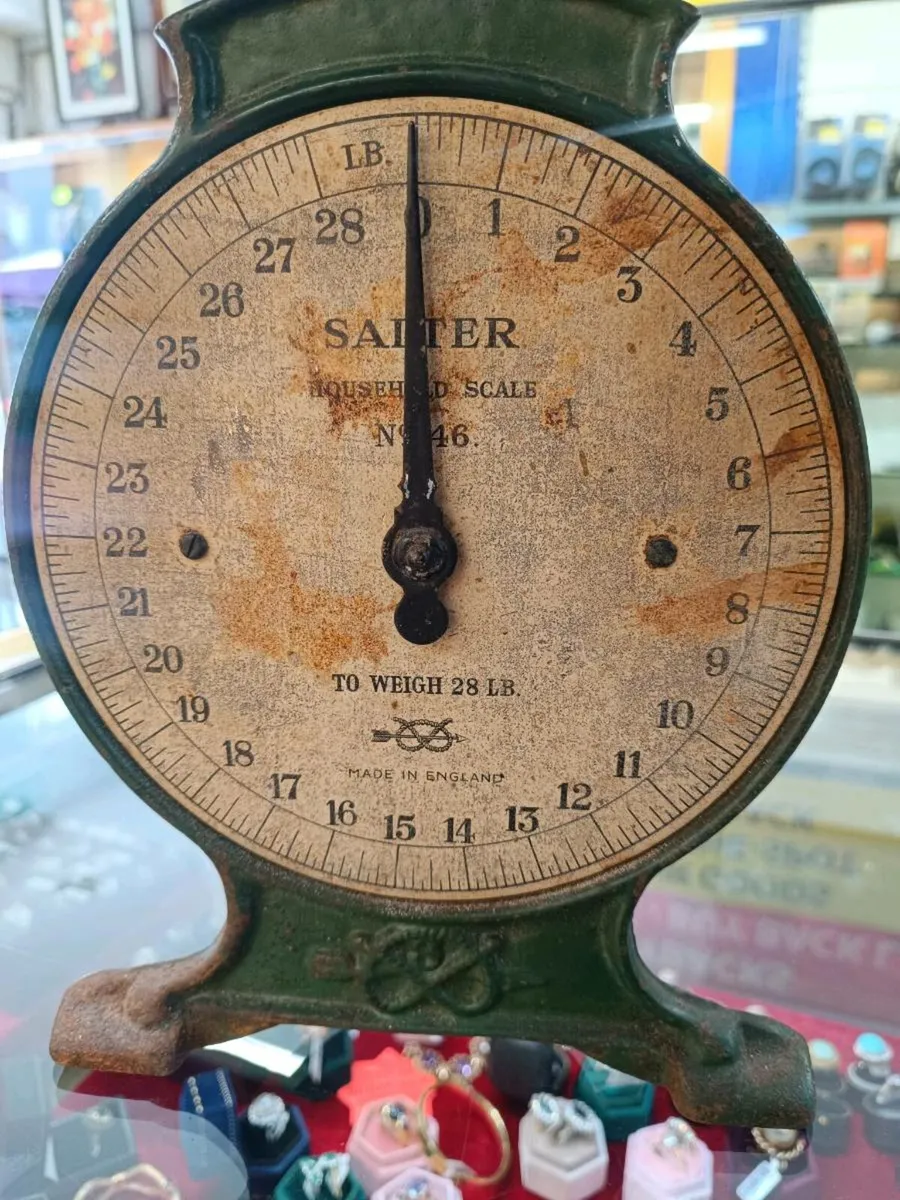 Antique Salter Household Scale, Castle Iron - Image 1