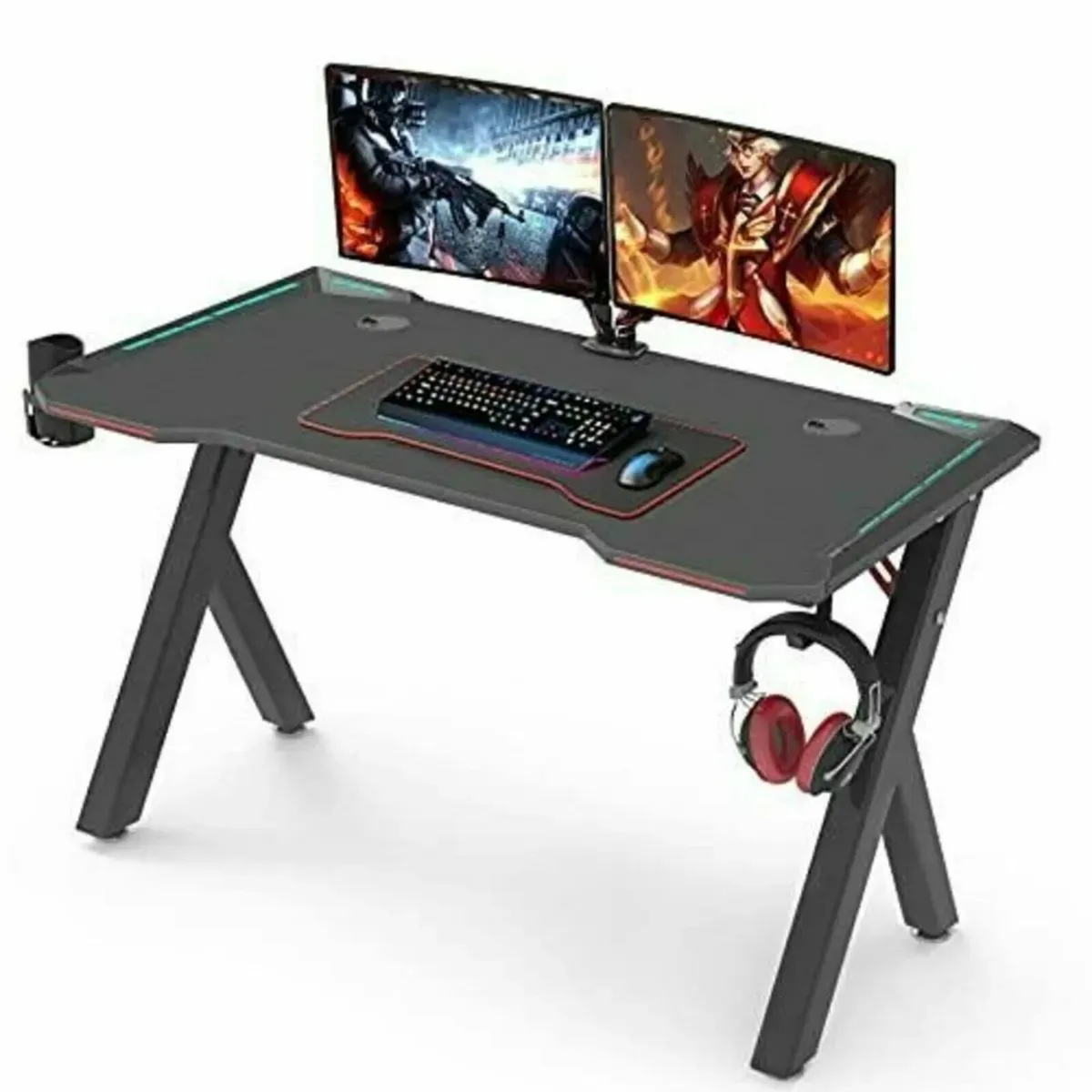 Gaming PC Table Desk With LED lights - Image 4