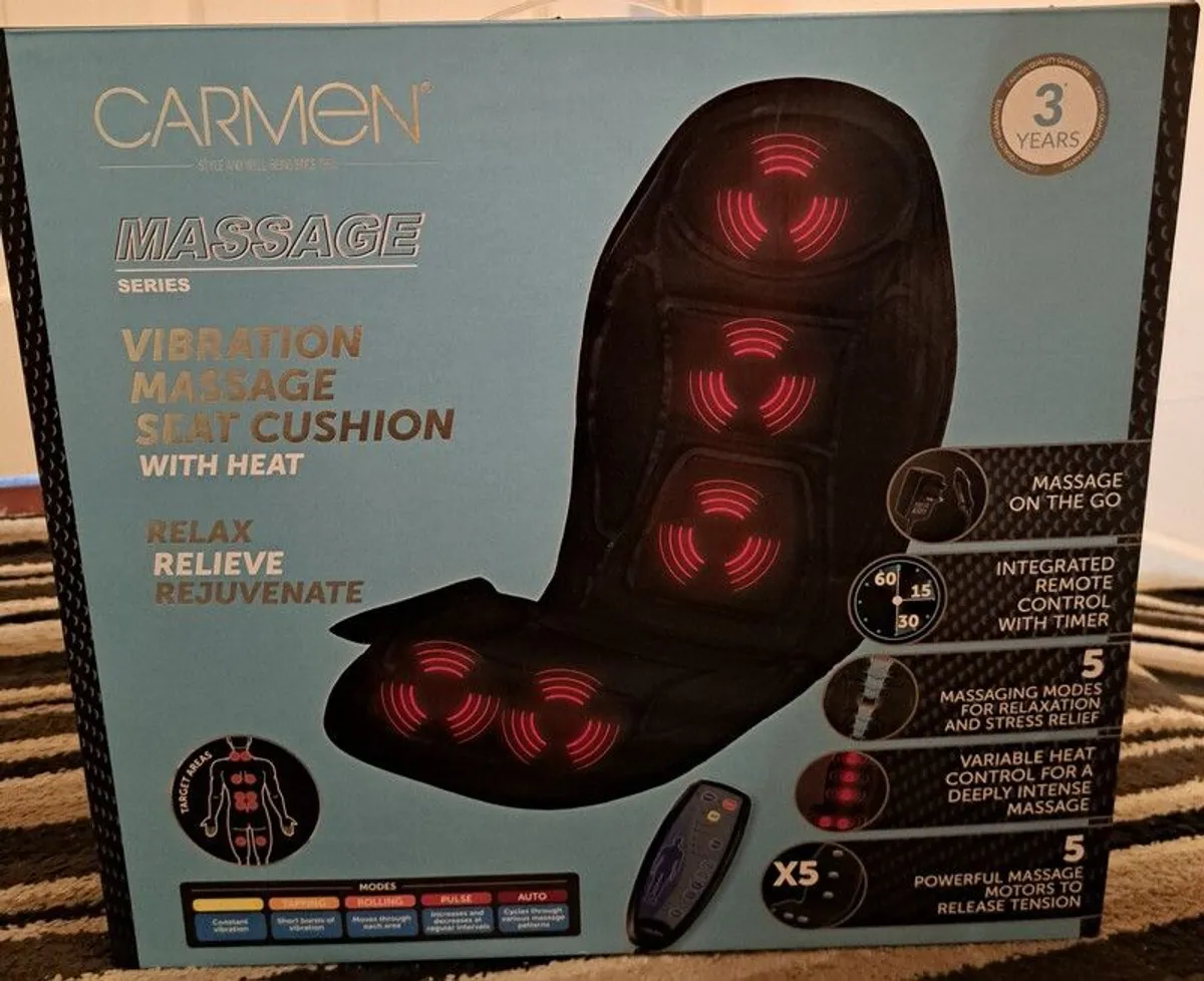 Massage/Relax "Carmen" vibration seat cushion with heat - Image 1