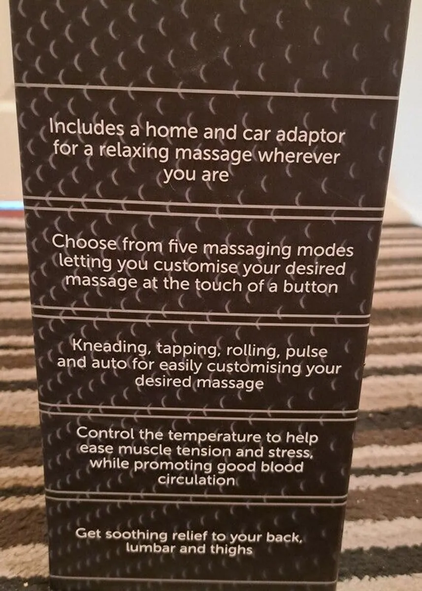 Massage/Relax "Carmen" vibration seat cushion with heat - Image 3