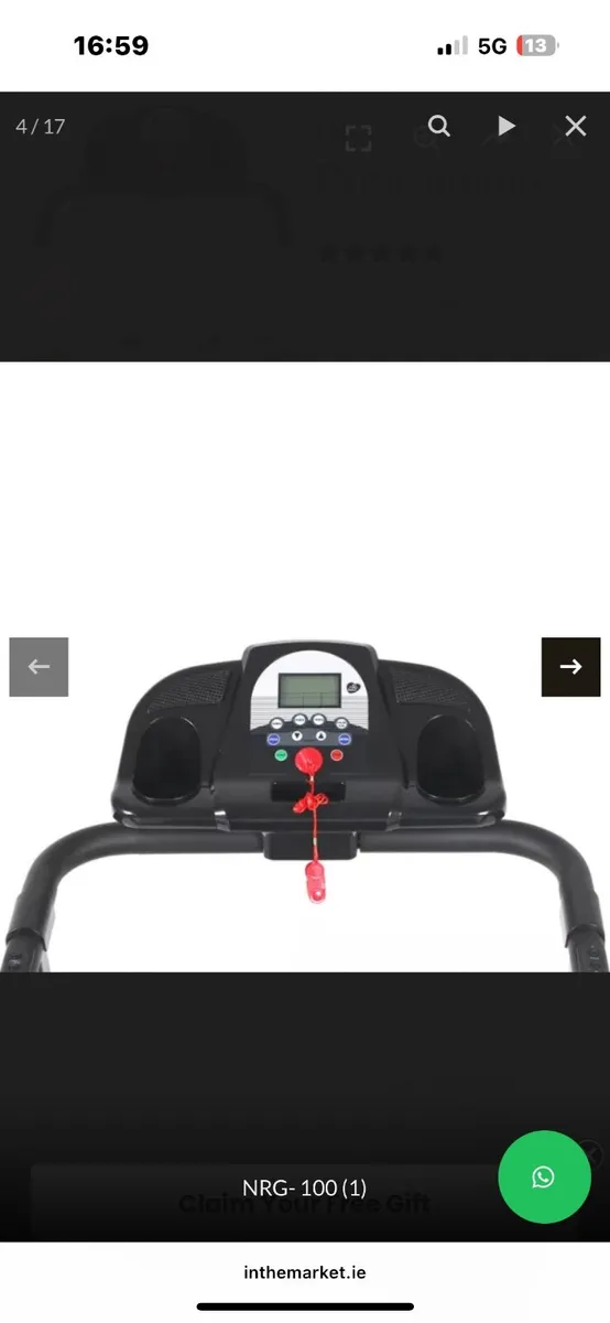 NRG 100 Folding Treadmill - Image 3