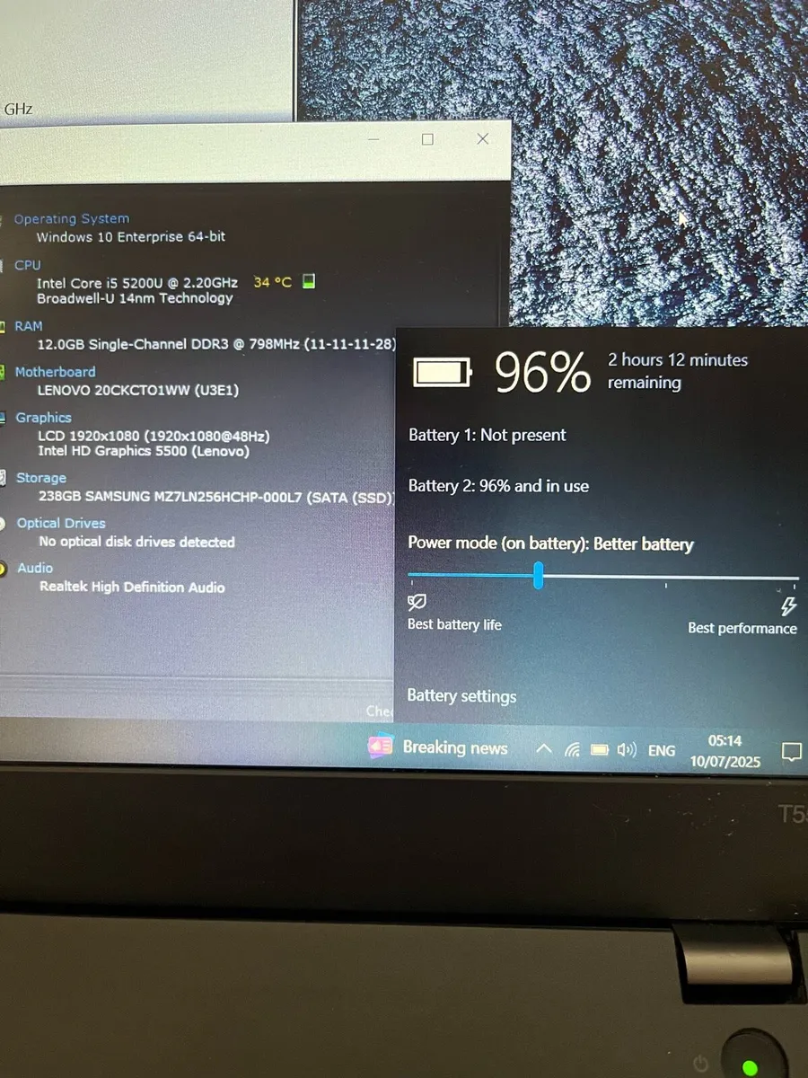 Lenovo t550 laptop - Image 4