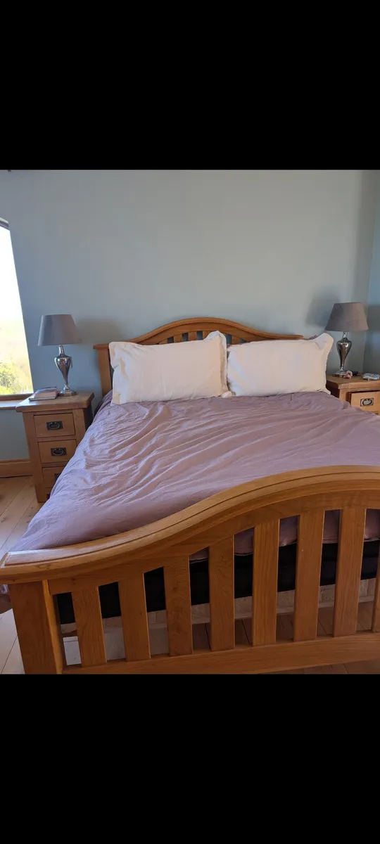 Bedroom furniture set bed wardrobe - Image 2