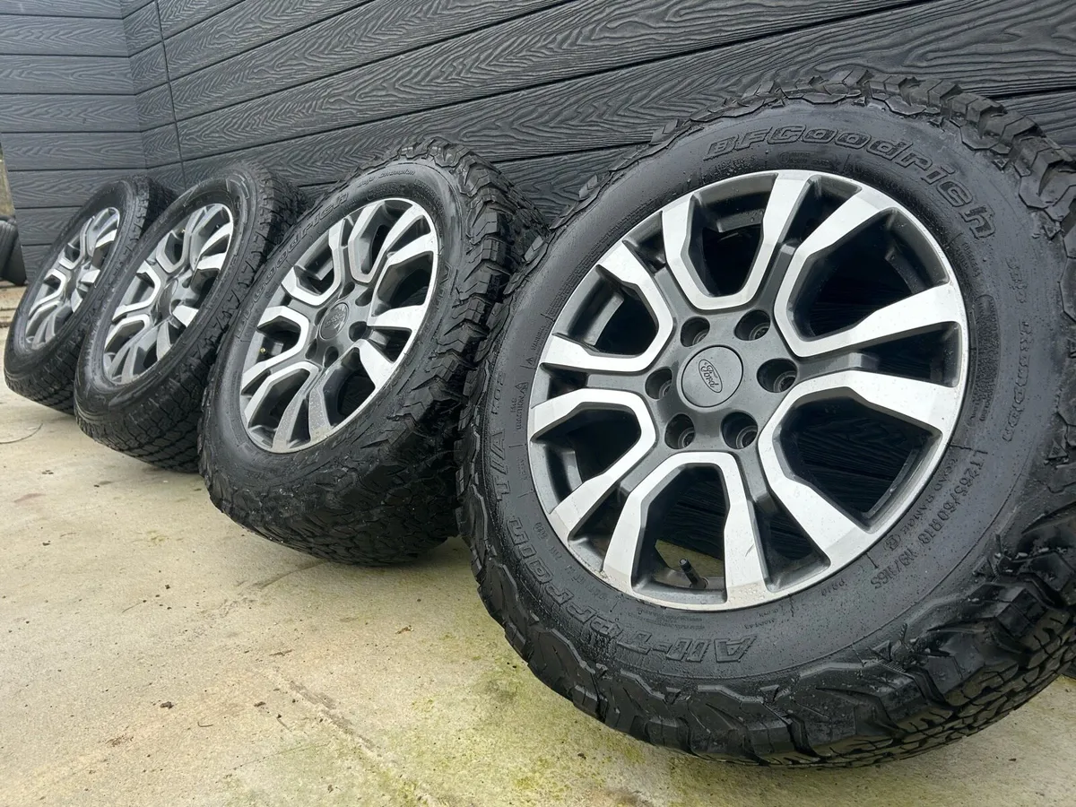 18” GENUINE FORD RANGER ALLOY WHEELS & TYRES - Image 1