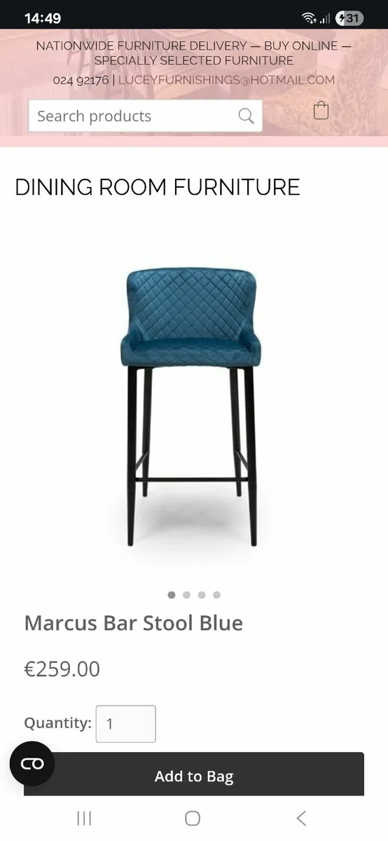 Bar stools × 4 - Image 3