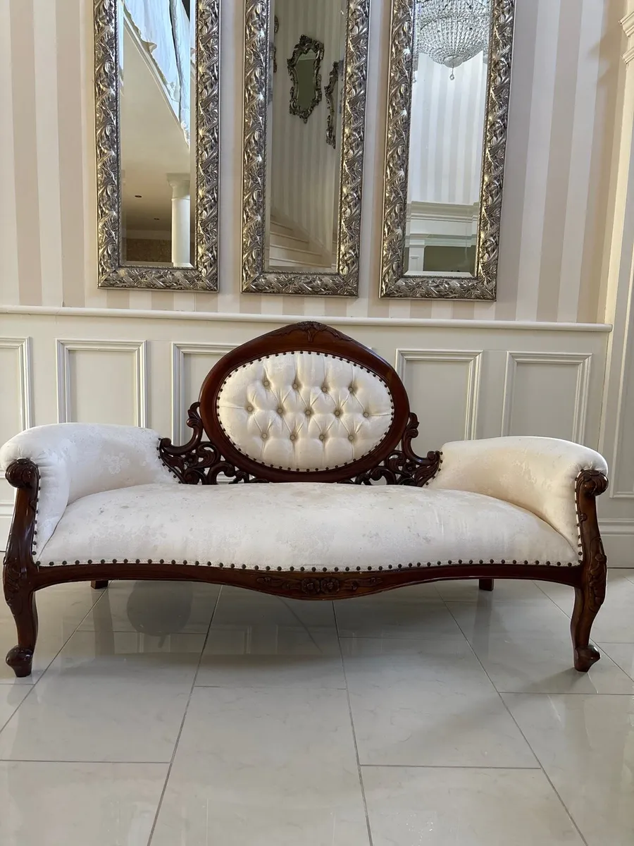 Mahogany Chaise Sofa - Image 1