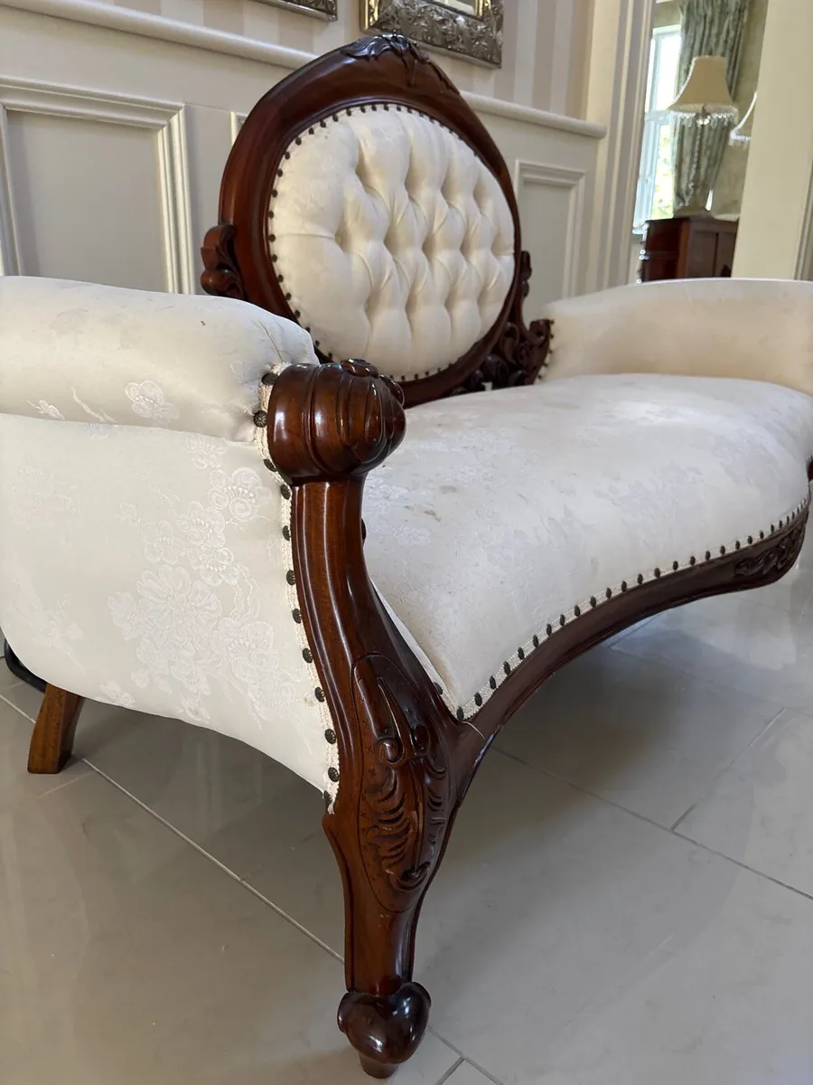 Mahogany Chaise Sofa - Image 3