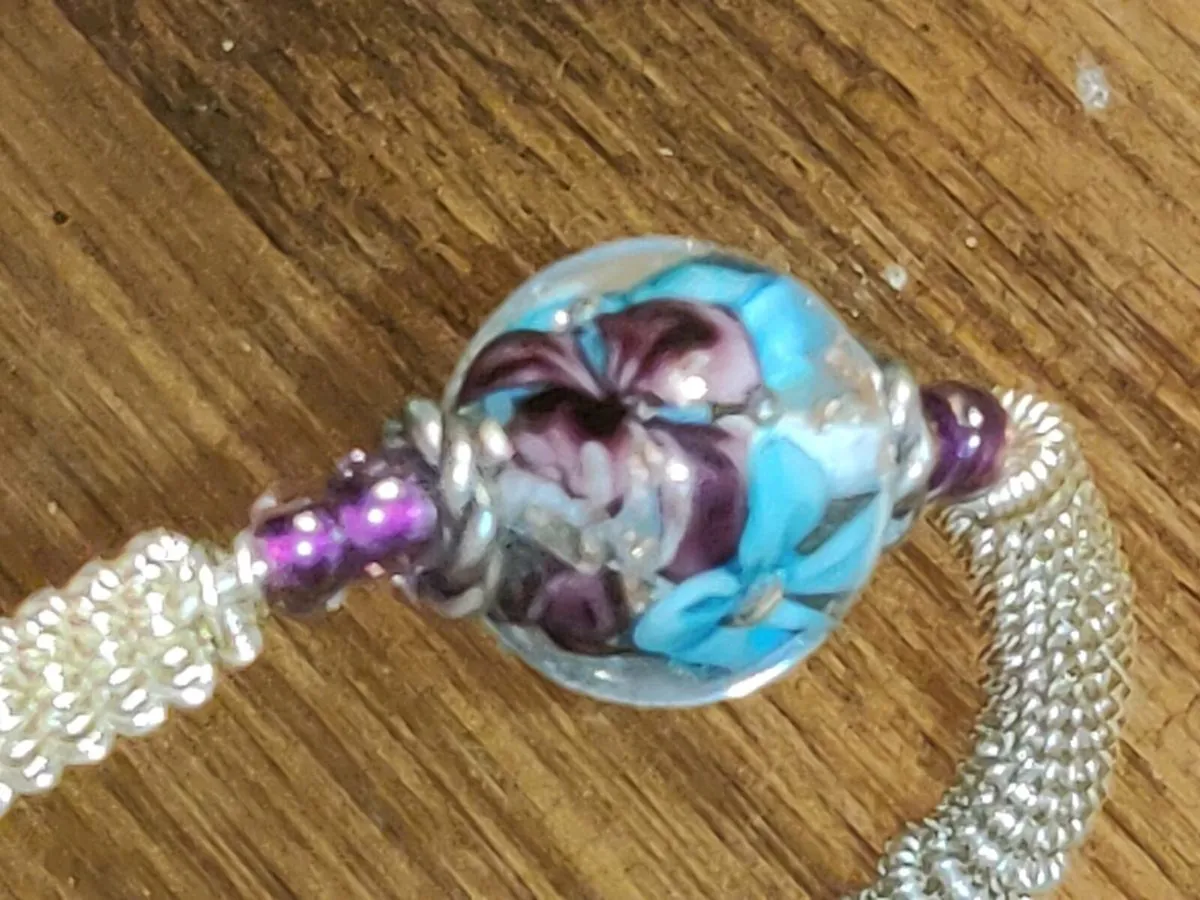 FLOWER POWER, REAL Silver Hand Created Bracelet ! - Image 4