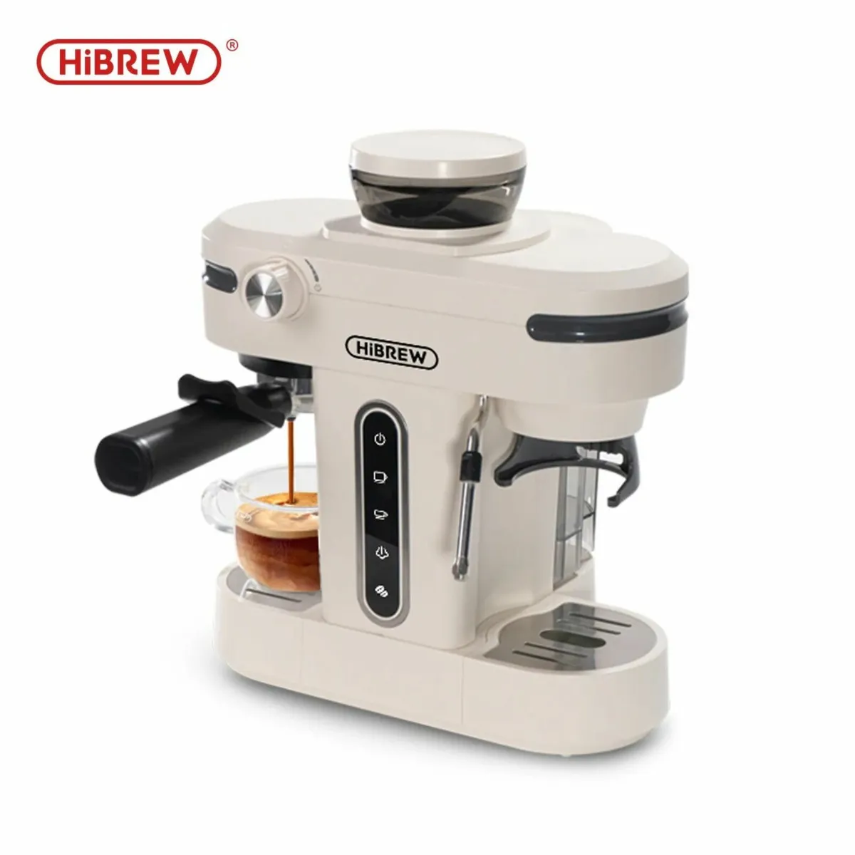Hibrew H14 Semi‑Automatic Espresso Machine (White) - Image 1